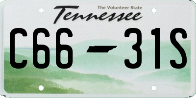 TN license plate C6631S