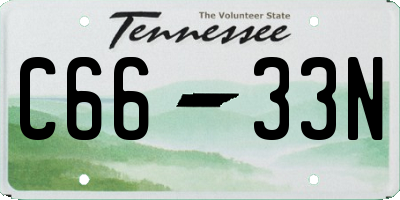 TN license plate C6633N