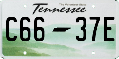 TN license plate C6637E