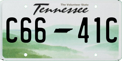 TN license plate C6641C