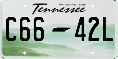 TN license plate C6642L