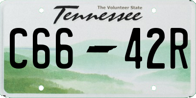 TN license plate C6642R