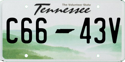 TN license plate C6643V