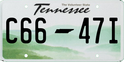 TN license plate C6647I