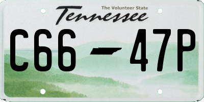 TN license plate C6647P
