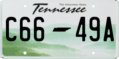 TN license plate C6649A