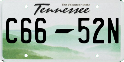 TN license plate C6652N