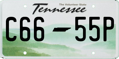 TN license plate C6655P