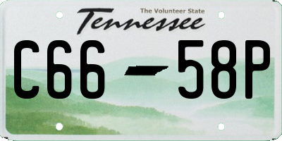 TN license plate C6658P