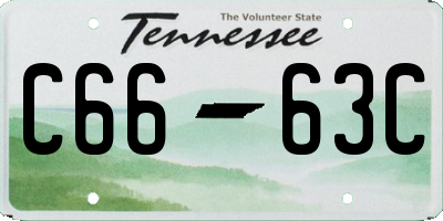 TN license plate C6663C