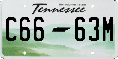 TN license plate C6663M