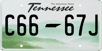 TN license plate C6667J