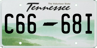 TN license plate C6668I