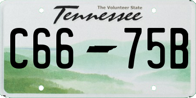 TN license plate C6675B