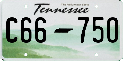 TN license plate C6675O