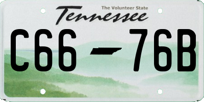 TN license plate C6676B