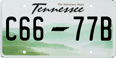 TN license plate C6677B