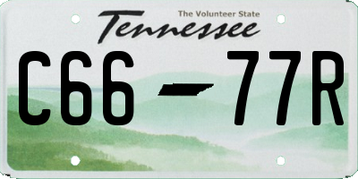 TN license plate C6677R