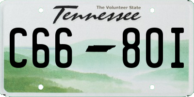 TN license plate C6680I