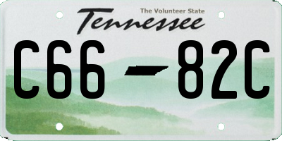 TN license plate C6682C