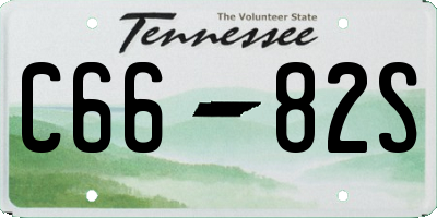 TN license plate C6682S