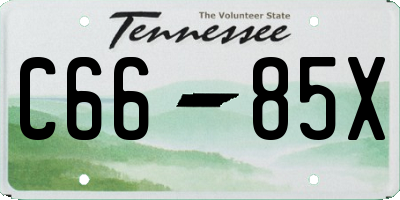 TN license plate C6685X