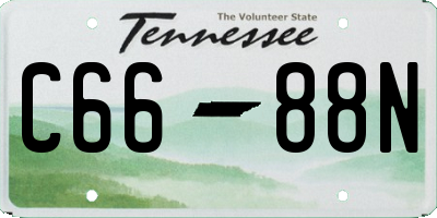 TN license plate C6688N