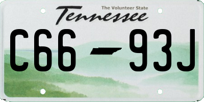 TN license plate C6693J