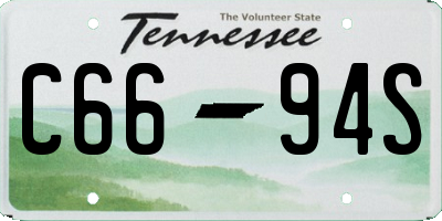 TN license plate C6694S