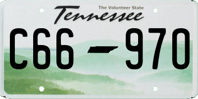 TN license plate C6697O