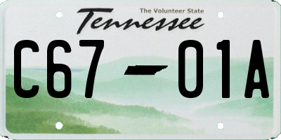TN license plate C6701A