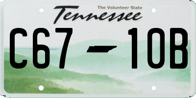 TN license plate C6710B
