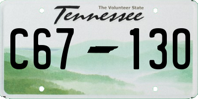 TN license plate C6713O
