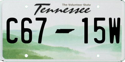 TN license plate C6715W