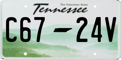 TN license plate C6724V