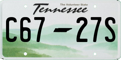 TN license plate C6727S