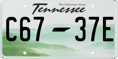 TN license plate C6737E