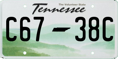 TN license plate C6738C