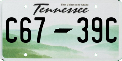 TN license plate C6739C