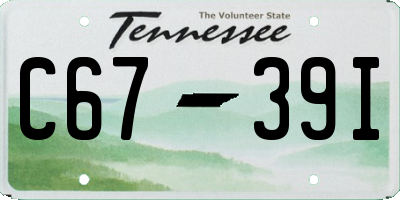 TN license plate C6739I