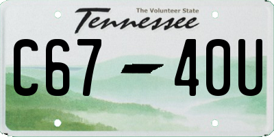 TN license plate C6740U