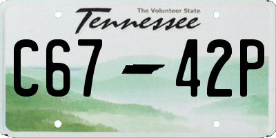 TN license plate C6742P