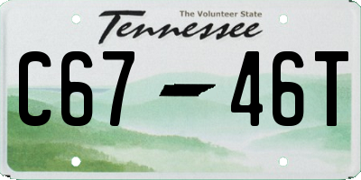 TN license plate C6746T