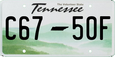 TN license plate C6750F