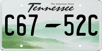 TN license plate C6752C