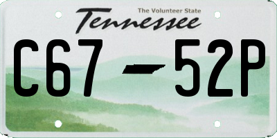 TN license plate C6752P