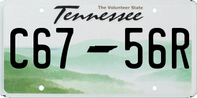 TN license plate C6756R