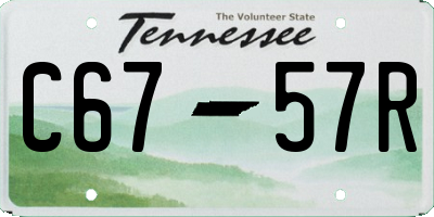 TN license plate C6757R