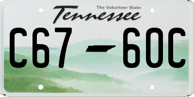 TN license plate C6760C