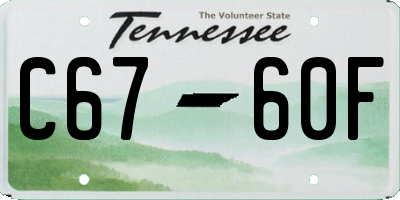 TN license plate C6760F